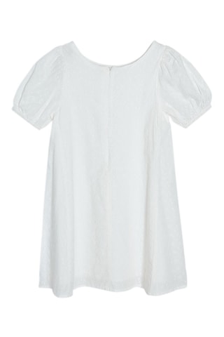 Jurk met Engelse Borduursels Wit