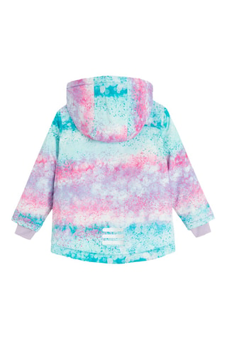 Veste à capuche - Turquoise et rose