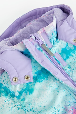 Veste à capuche - Turquoise et rose