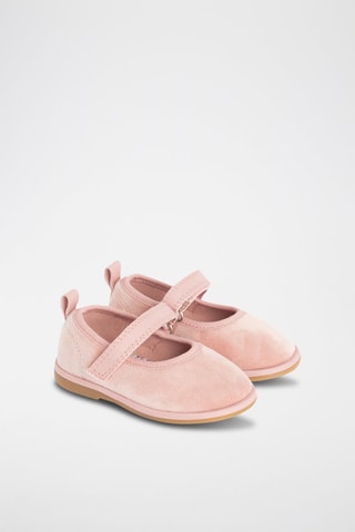 Velours Ballerina's - Roze