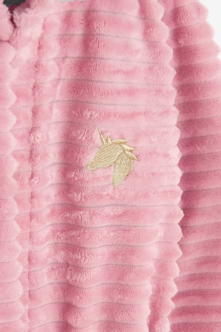 Peignoir à capuche à oreilles en velours - Rose