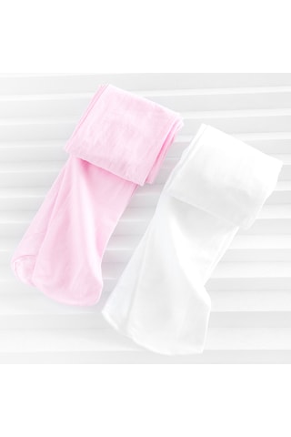 2 paires de chaussettes - Rose et blanc