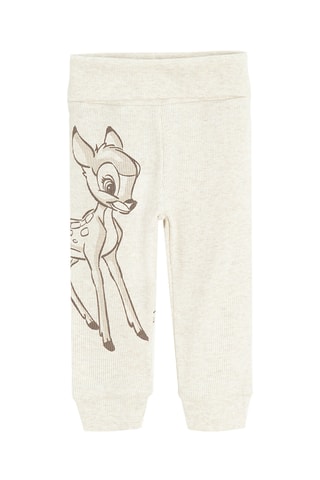2 pantalons Bambi Disney - Rose et gris chiné