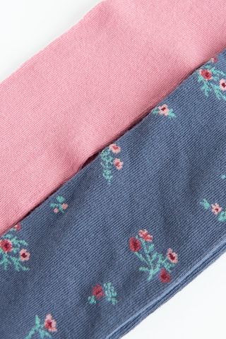 2 collants - Bleu et rose