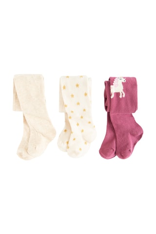 3 paires de collants - Beige