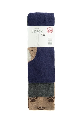 3 paires de collants - Bleu