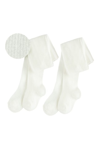 2 paires de collants - Blanc