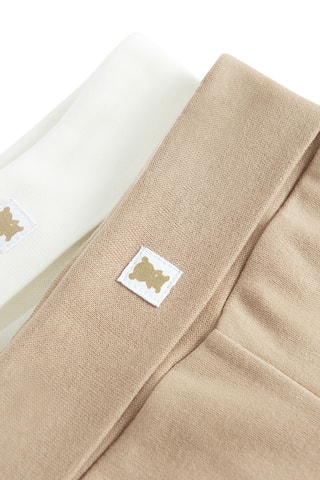 2 pantalons de pyjama - Beige et blanc