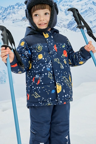 Veste à capuche et pantalon de ski - Bleu marine