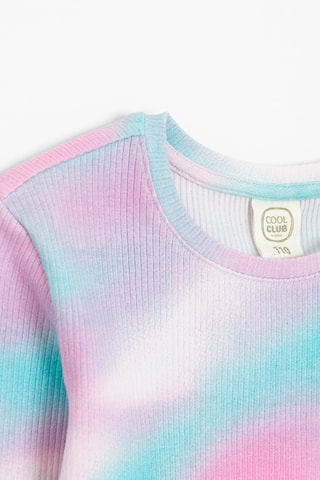T-shirt met tie and dye effect- Roze en Blauw