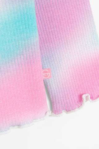T-shirt met tie and dye effect- Roze en Blauw