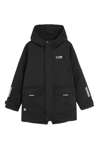 Parka à capuche 2-en-1 - Noir