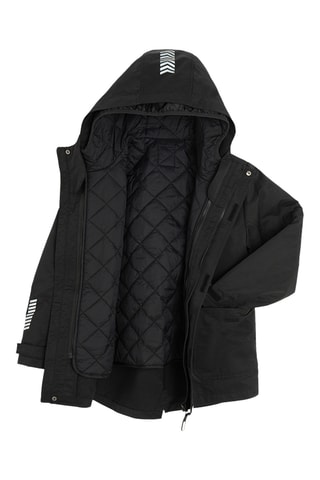 Parka à capuche 2-en-1 - Noir