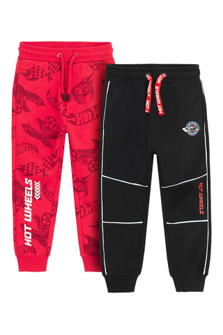 2 Joggingbroeken Hot Wheels - Rood en Zwart