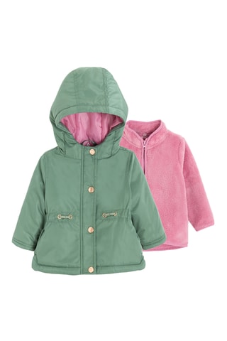 2-in-1 jasje - Lichtgroen en Roze