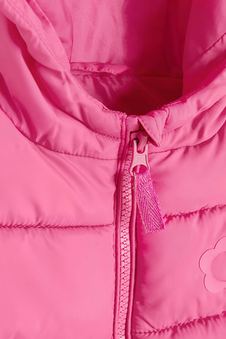 Bodywarmer met Capuchon en Jasje- Fuchsia en Wit