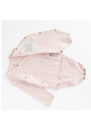 2 bodys en coton biologique - Rose et blanc cassé