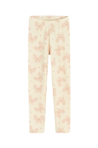 2 leggings - Ecru et rose
