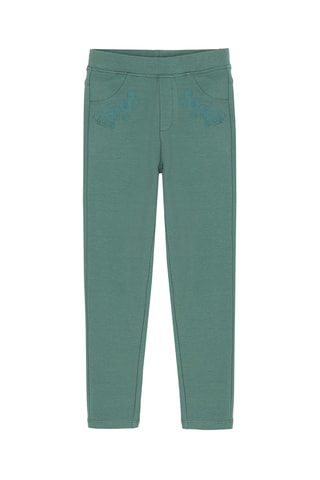 2 Jeggings - Fuchsia en Donkergroen