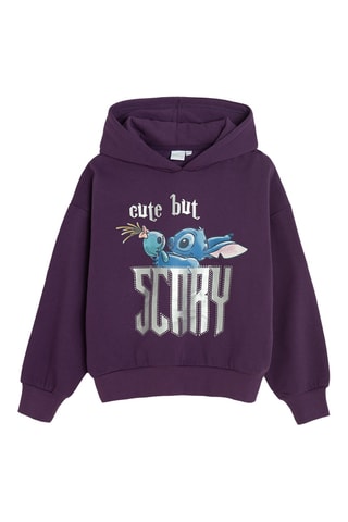 Sweater met capuchon Stitch Lilo en Stitch Disney- Paars
