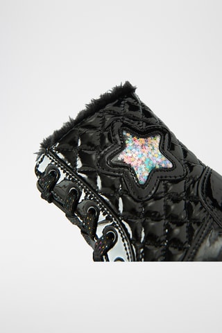 Bottines fourrées vernies - Noir
