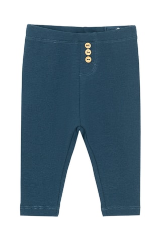 2 leggings - Bleu marine et marron clair