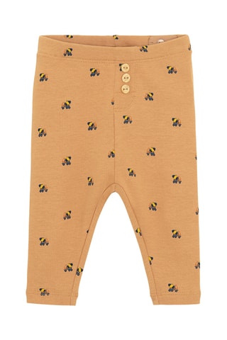 2 leggings - Bleu marine et marron clair