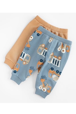 2 joggings - Ciel et marron clair