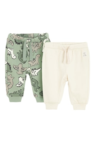 2 joggings - Blanc et vert clair