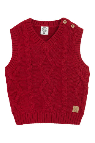 Pull sans manches - Rouge