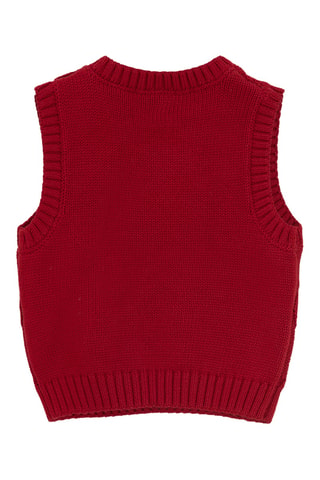 Pull sans manches - Rouge