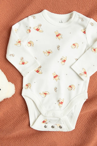 4 bodys Winnie l'Ourson Disney - Beige et blanc