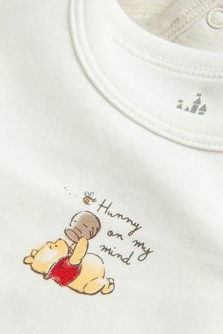 4 bodys Winnie l'Ourson Disney - Beige et blanc