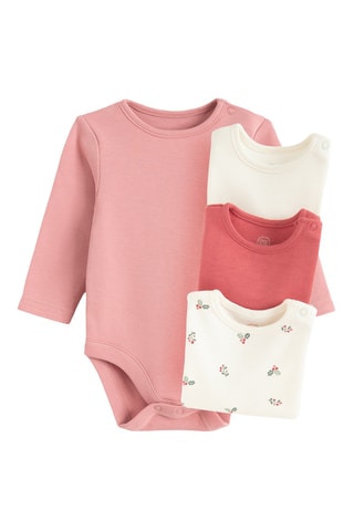 4 bodys - Blanc et rose