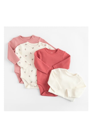 4 bodys - Blanc et rose