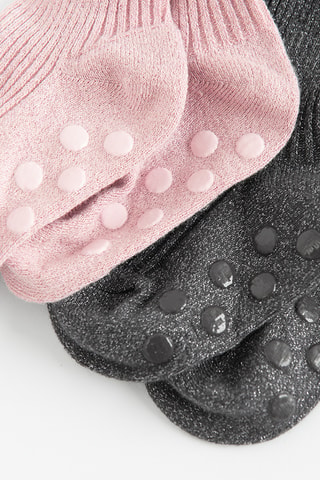 2 collants - Gris foncé et rose