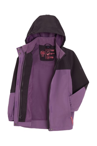 Parka à capuche et sweat - Violet