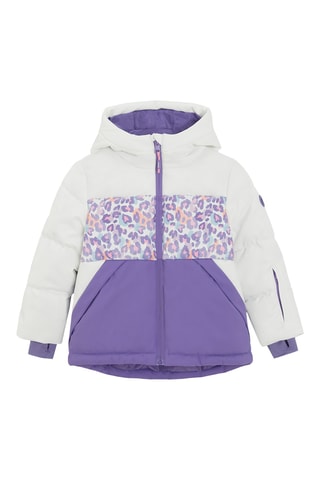 Doudoune à capuche - Violet et blanc