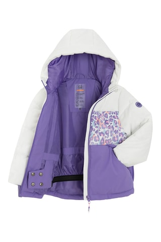Doudoune à capuche - Violet et blanc