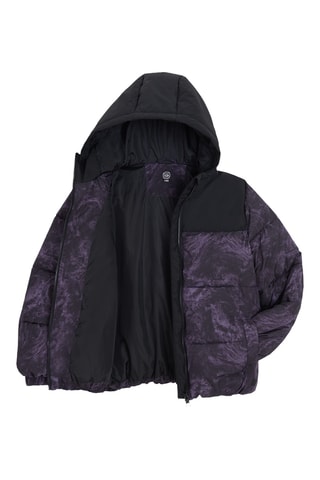 Doudoune à capuche tie and dye - Noir et violet