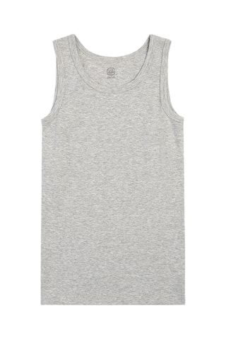 3 débardeurs en coton biologique - Gris et blanc