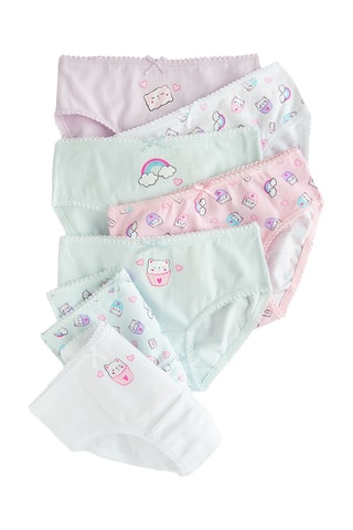 7 culottes - Rose et vert d'eau