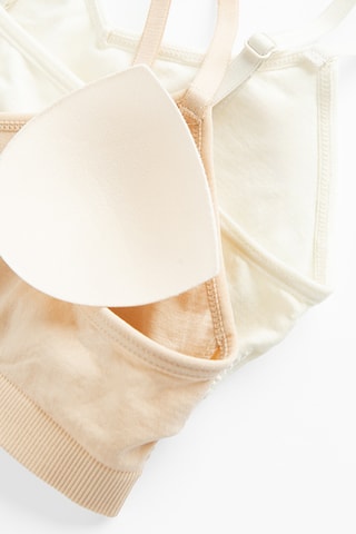 2 brassières - Blanc et beige