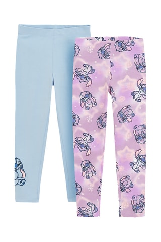 2 leggings Stitch Lilo et Stitch Disney - Bleu et violet