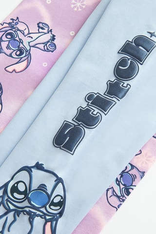 2 leggings Stitch Lilo et Stitch Disney - Bleu et violet