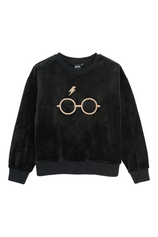 Sweat en velours Harry Potter - Noir