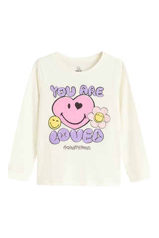 Pyjama Smiley - Blanc et rose