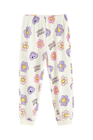 Pyjama Smiley - Blanc et rose