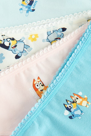 5 culottes Bluey - Blanc et rose