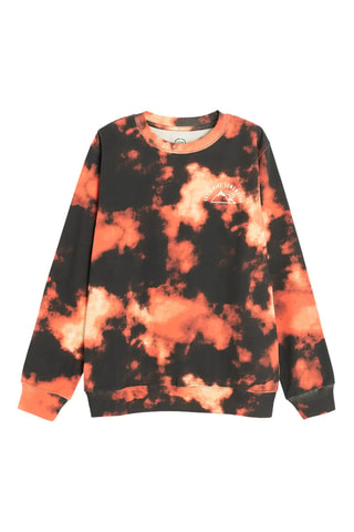 Sweat tie and dye - Marron foncé et orange